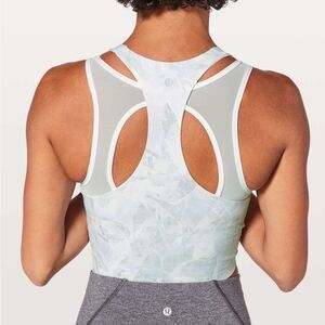 Lululemon break free tank sports bra jasmine white grey gray 4